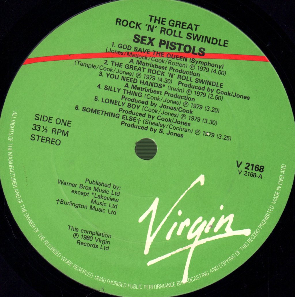 Sex Pistols - Great Rock N Roll Swindle - Lp