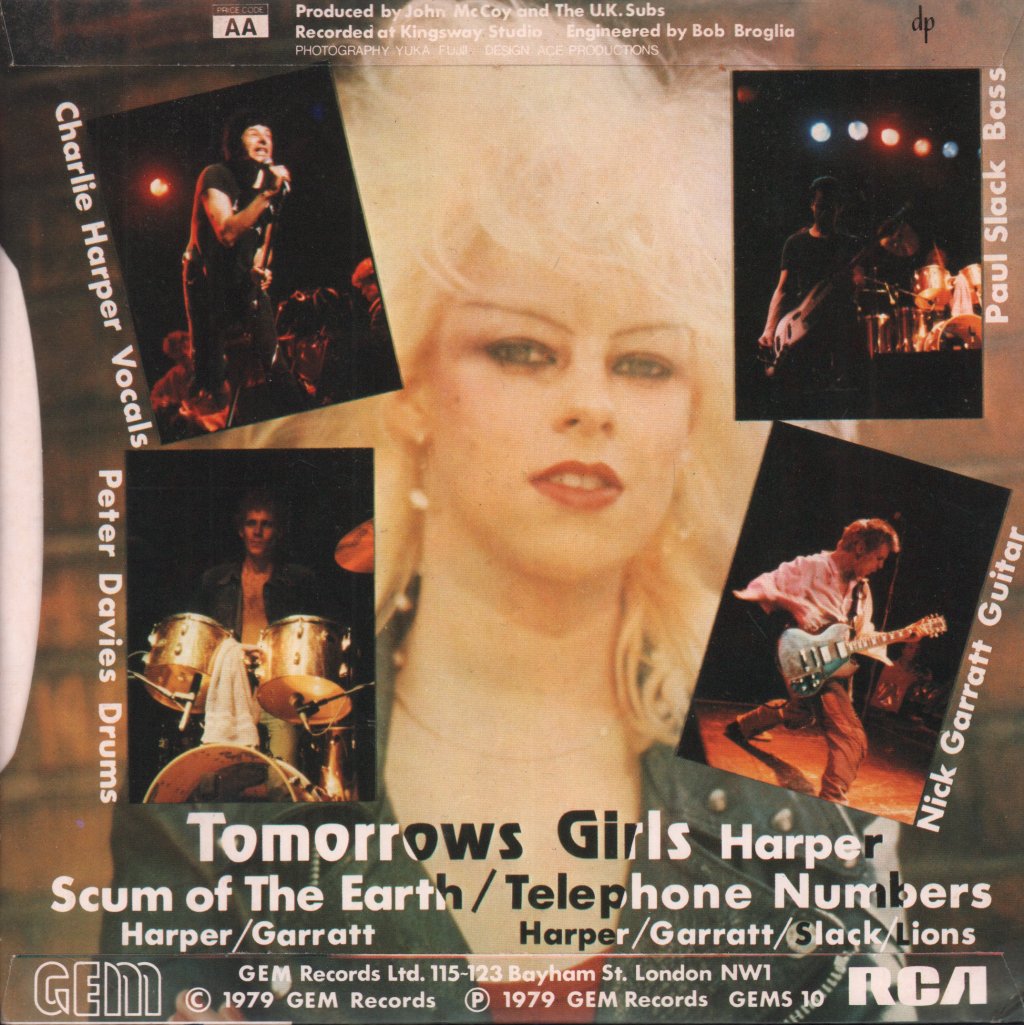 UK Subs - Tomorrows Girls - 7 Inch