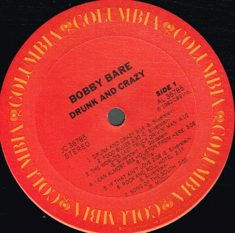 Bobby Bare - Drunk And Crazy - Lp