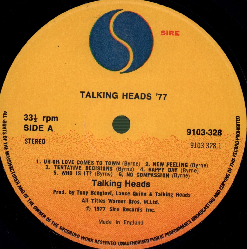Talking Heads - 77 - Lp
