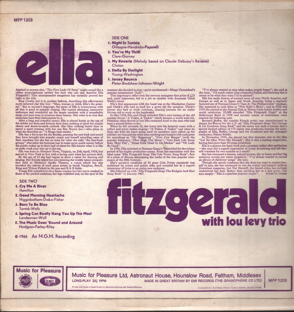 Ella Fitzgerald - Ella Fitzgerald - Lp