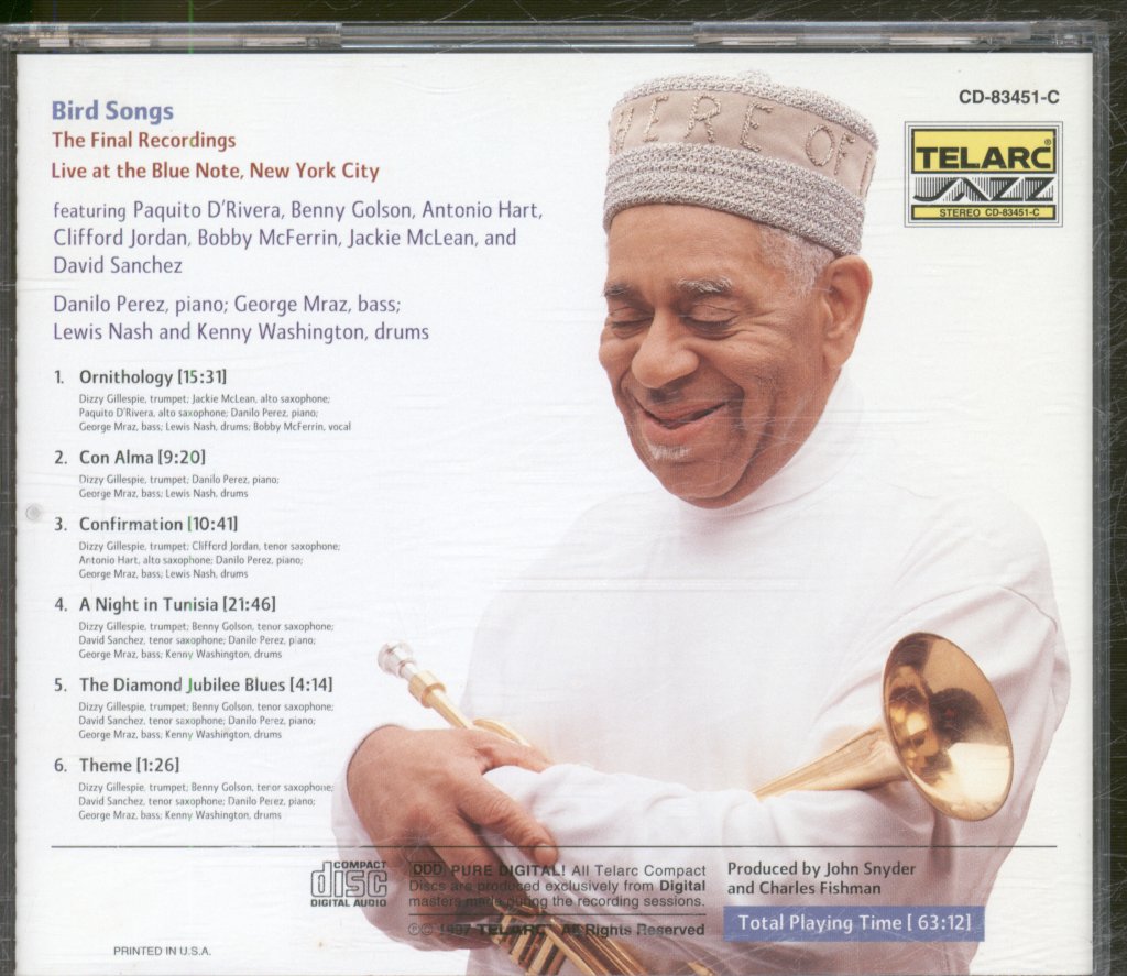 Dizzy Gillespie - Bird Songs (The Final Recordings) - Cd