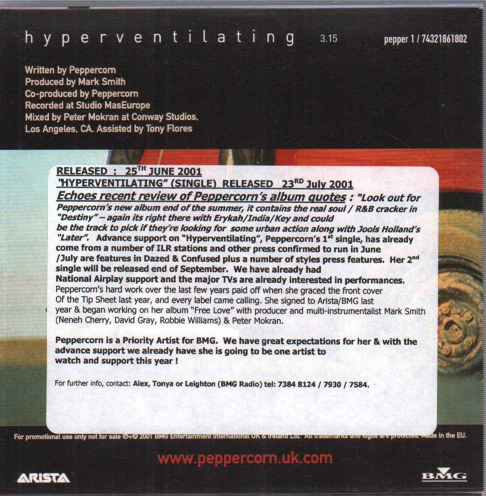 Peppercorn - Hyperventilating - Cd