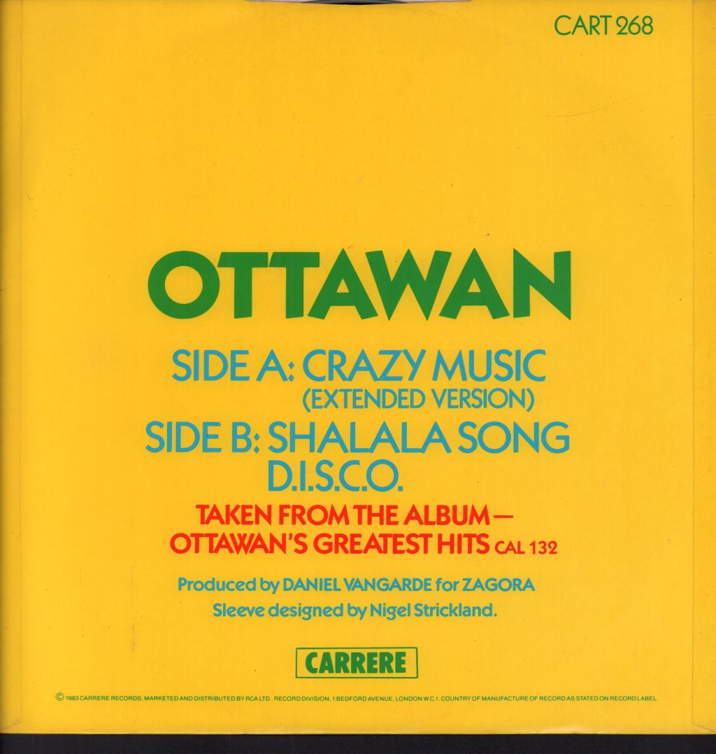 Ottawan - Crazy Music - 12 Inch