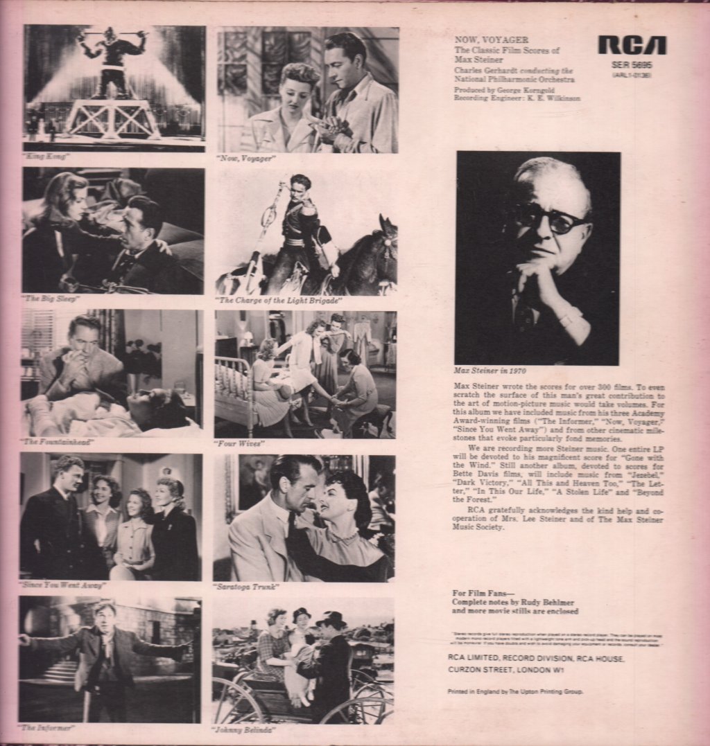 Max Steiner - Now Voyager - Lp