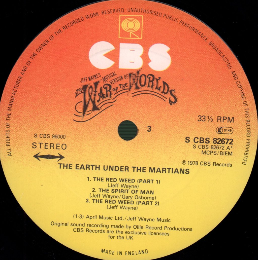 Jeff Wayne - War Of The Worlds - Double Lp