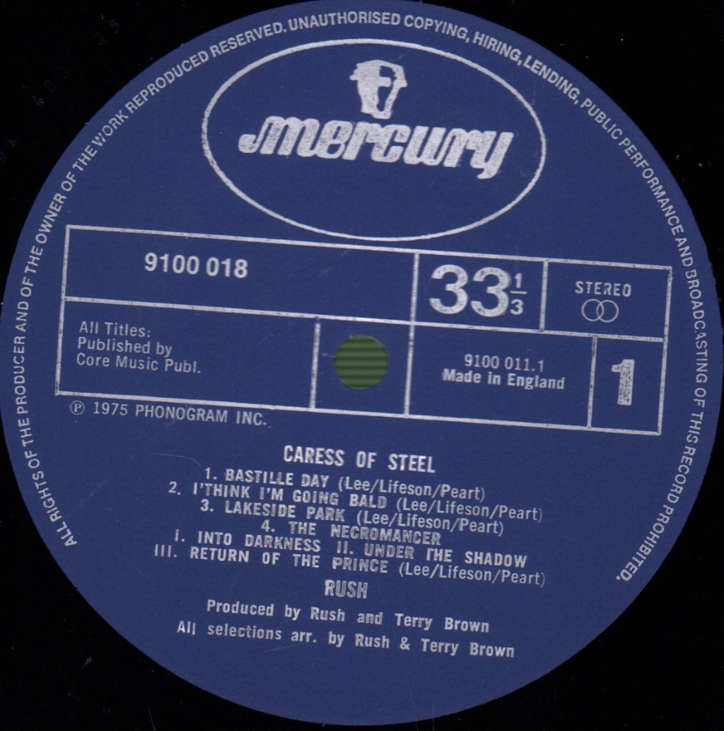 Rush - Caress Of Steel - Lp