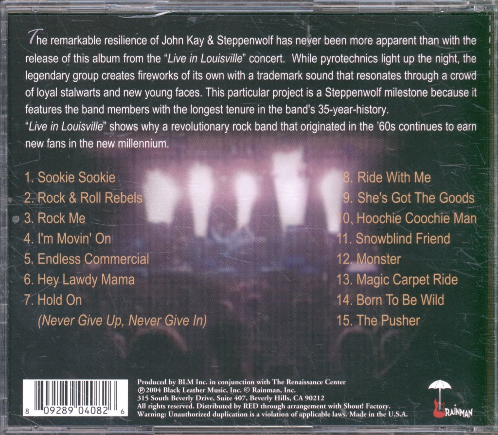 John Kay And Steppenwolf - Live In Louisville - Cd