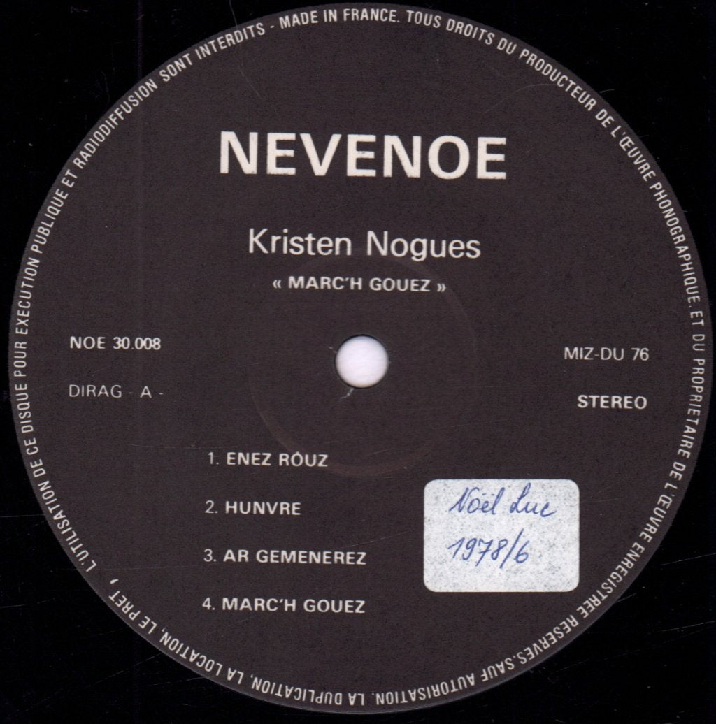 kristen nogues - Marc'h Gouez - Lp