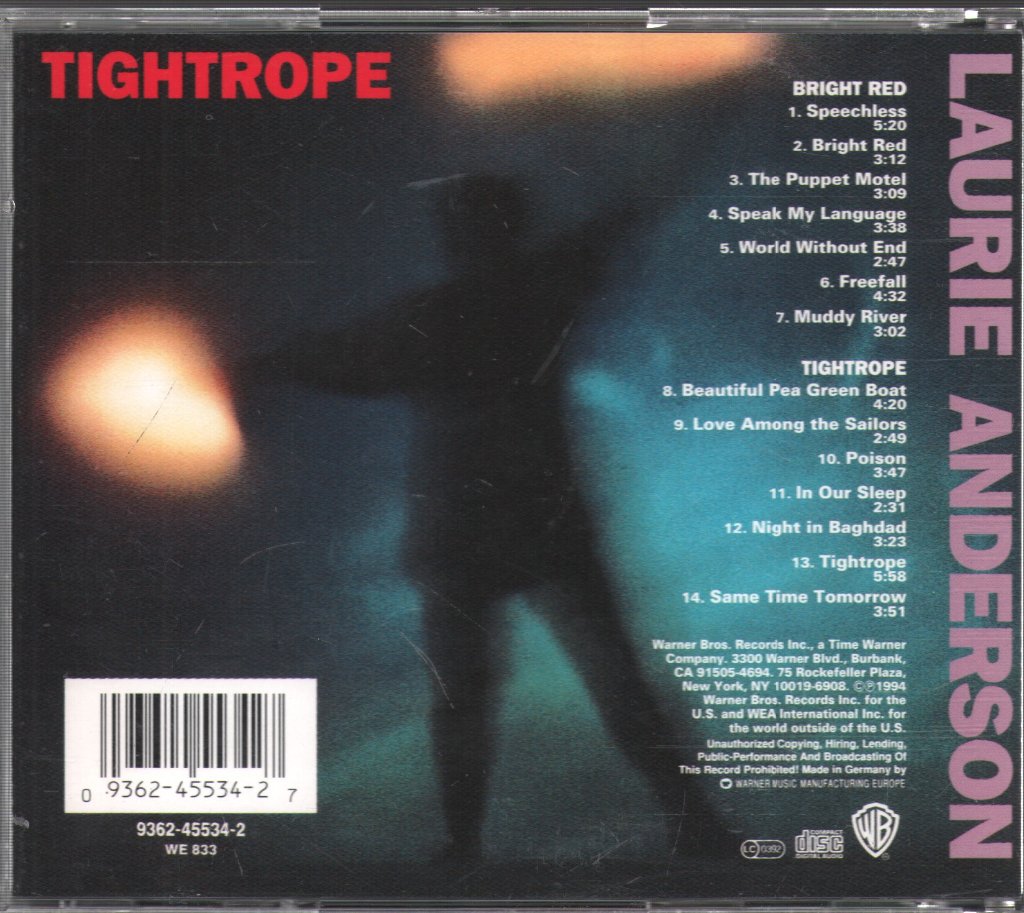 Laurie Anderson - Bright Red - Cd