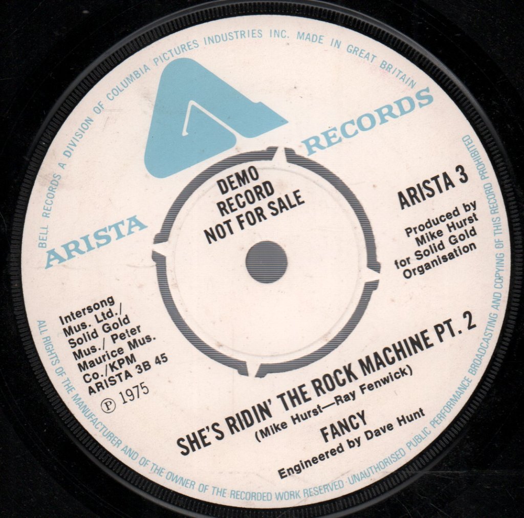 Fancy (70'S Group) - She's Ridin' The Rock Machine - 7 Inch