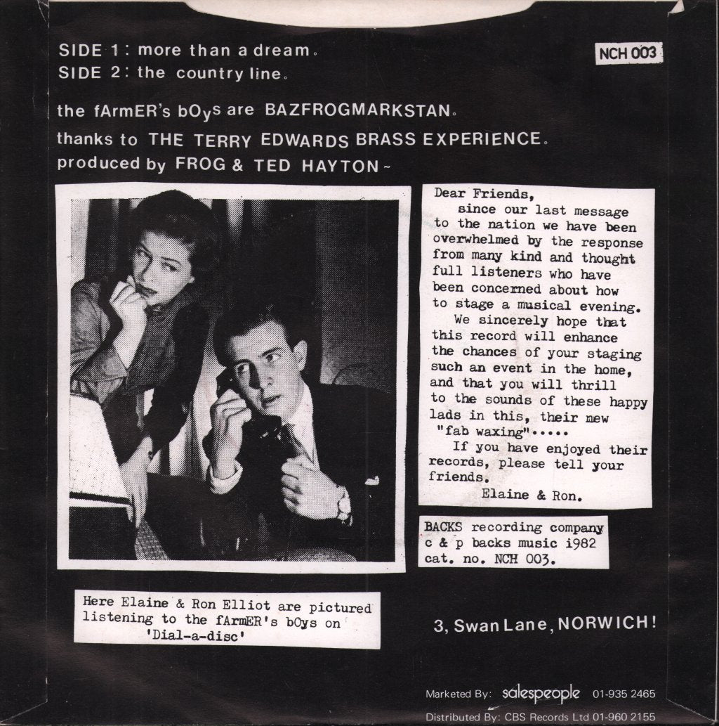 Farmer's Boys - More Than A Dream - 7 Inch