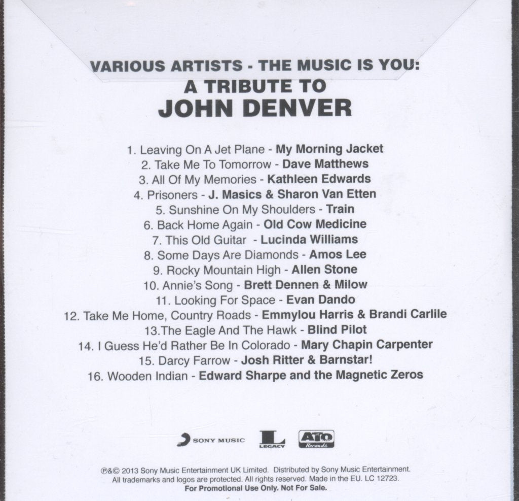 Various Artists - Music Is You: A Tribute To John Denver - Cdr