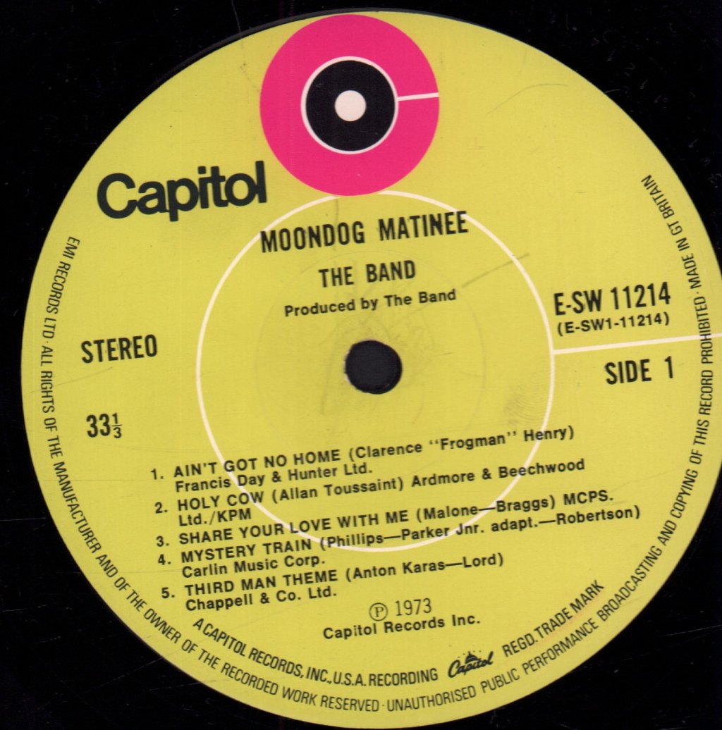 Band - Moondog Matinee - Lp