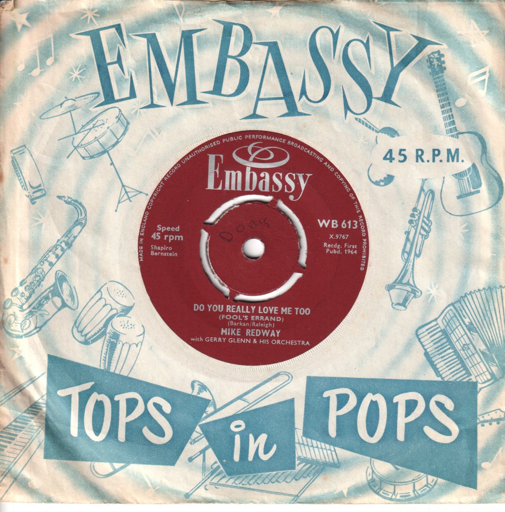 Paul Rich And The Beatmen / Mike Redway - My Baby Left Me / do you really love me too - 7 Inch