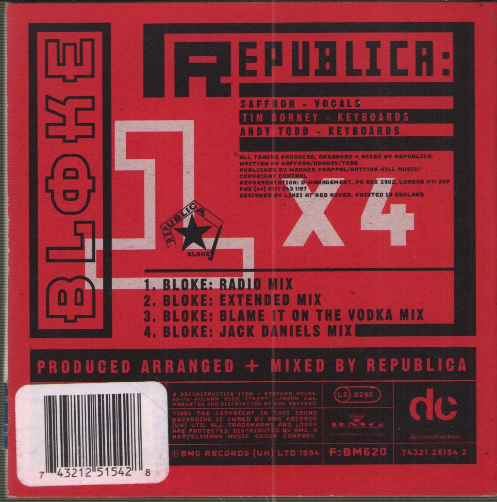 Republica - Bloke - Cd