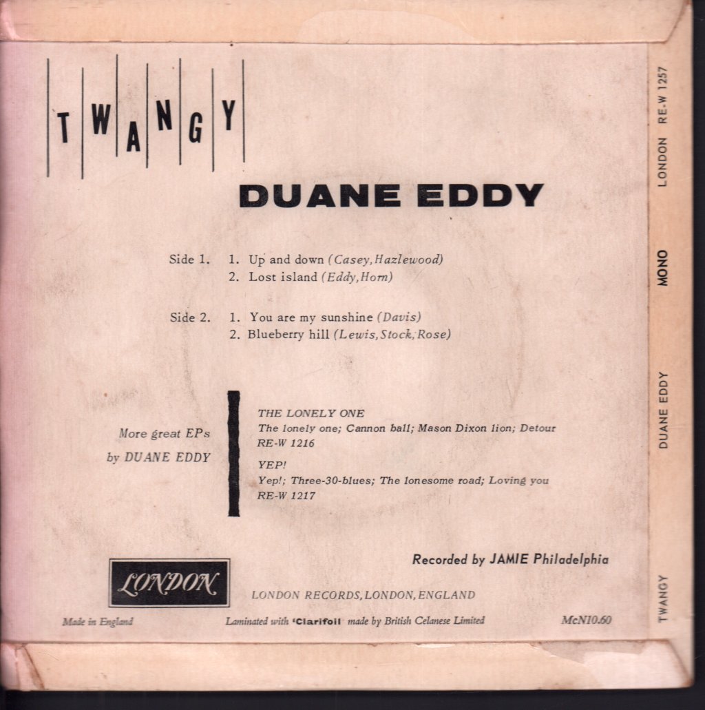 Duane Eddy - Twangy - 7 Inch