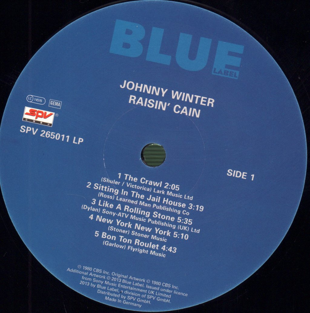 Johnny Winter - Raisin' Cain - Lp