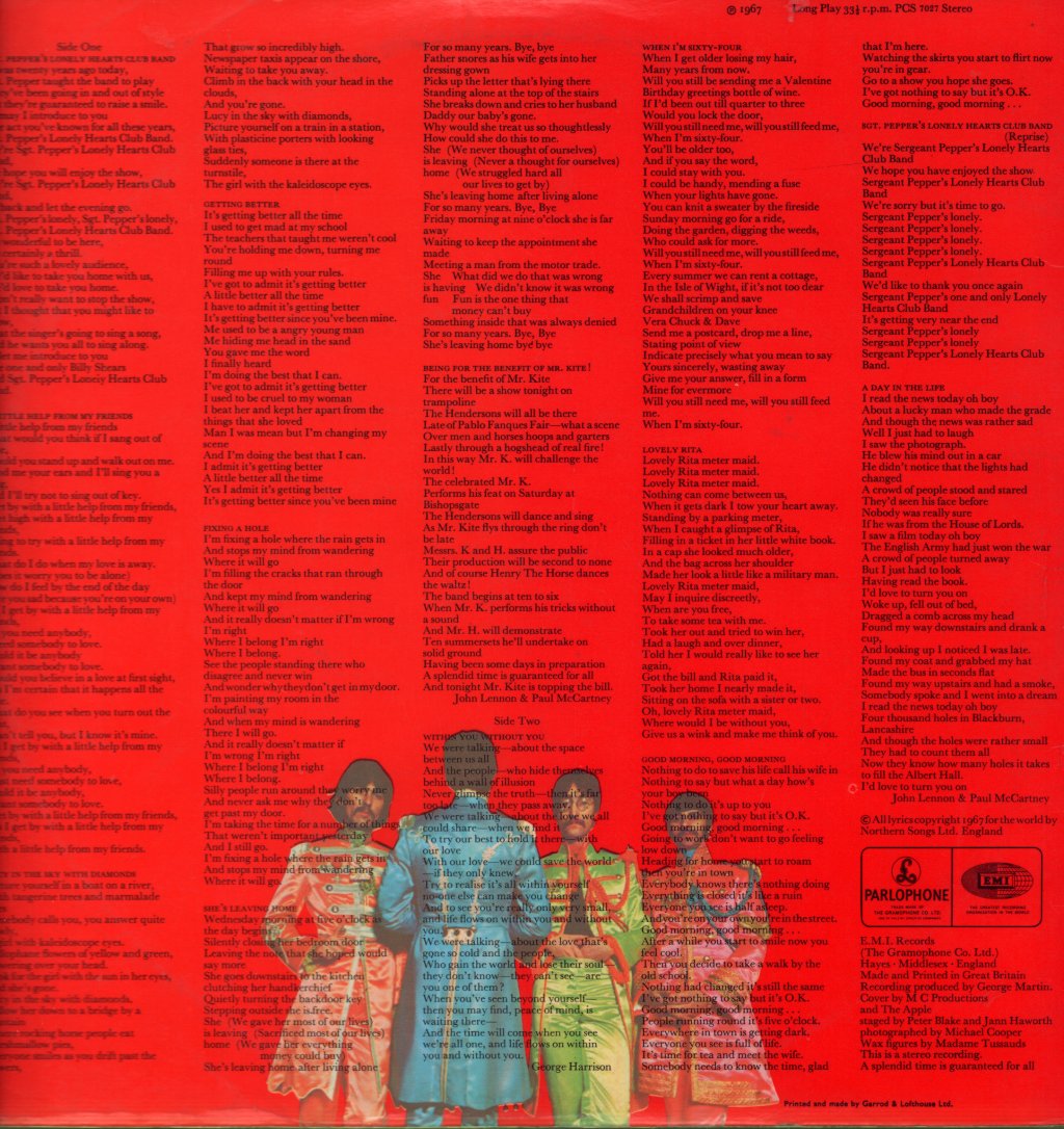Beatles - Sgt Pepper's Lonely Hearts Club Band - Lp