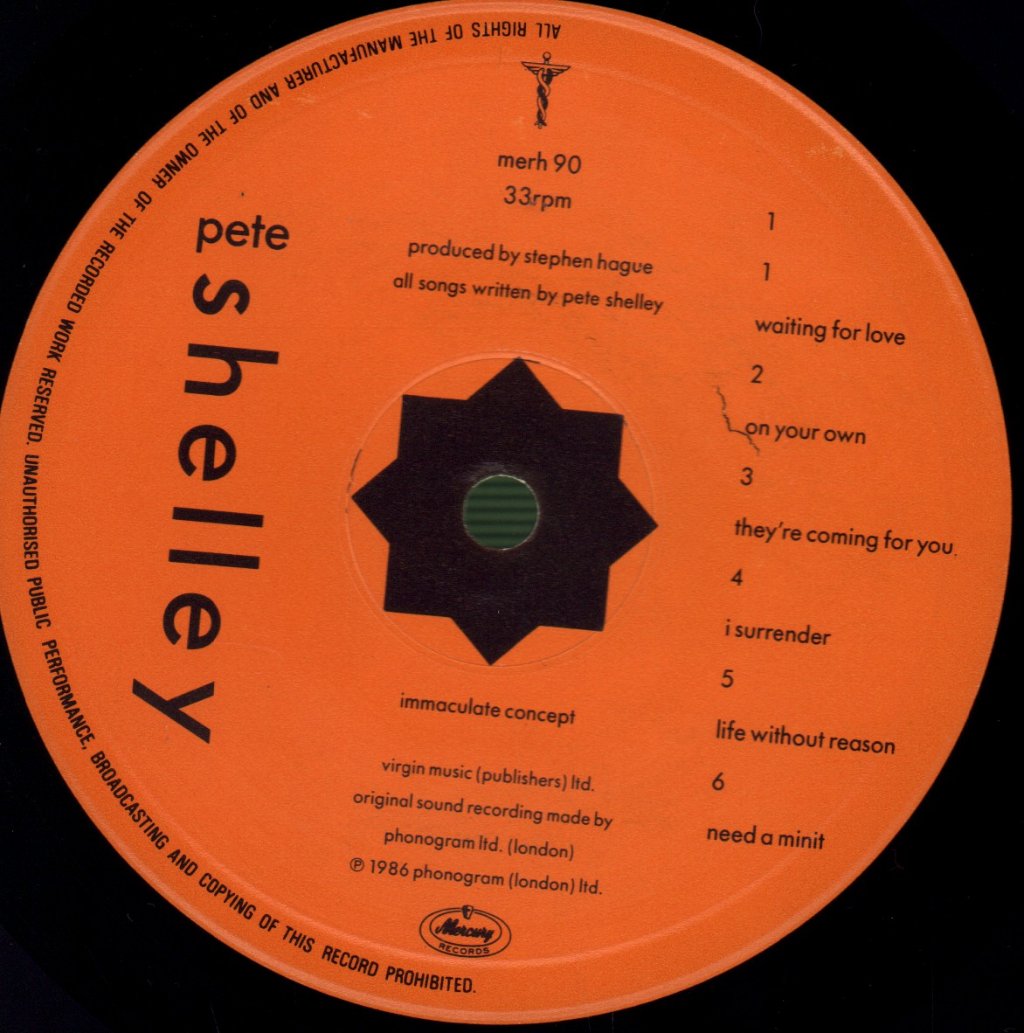Pete Shelley - Heaven & The Sea - Lp