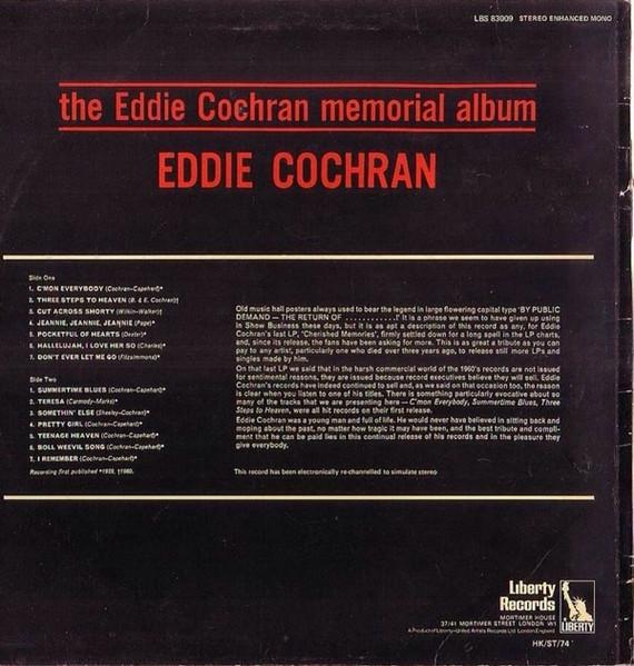 Eddie Cochran - Eddie Cochran Memorial Album - Lp