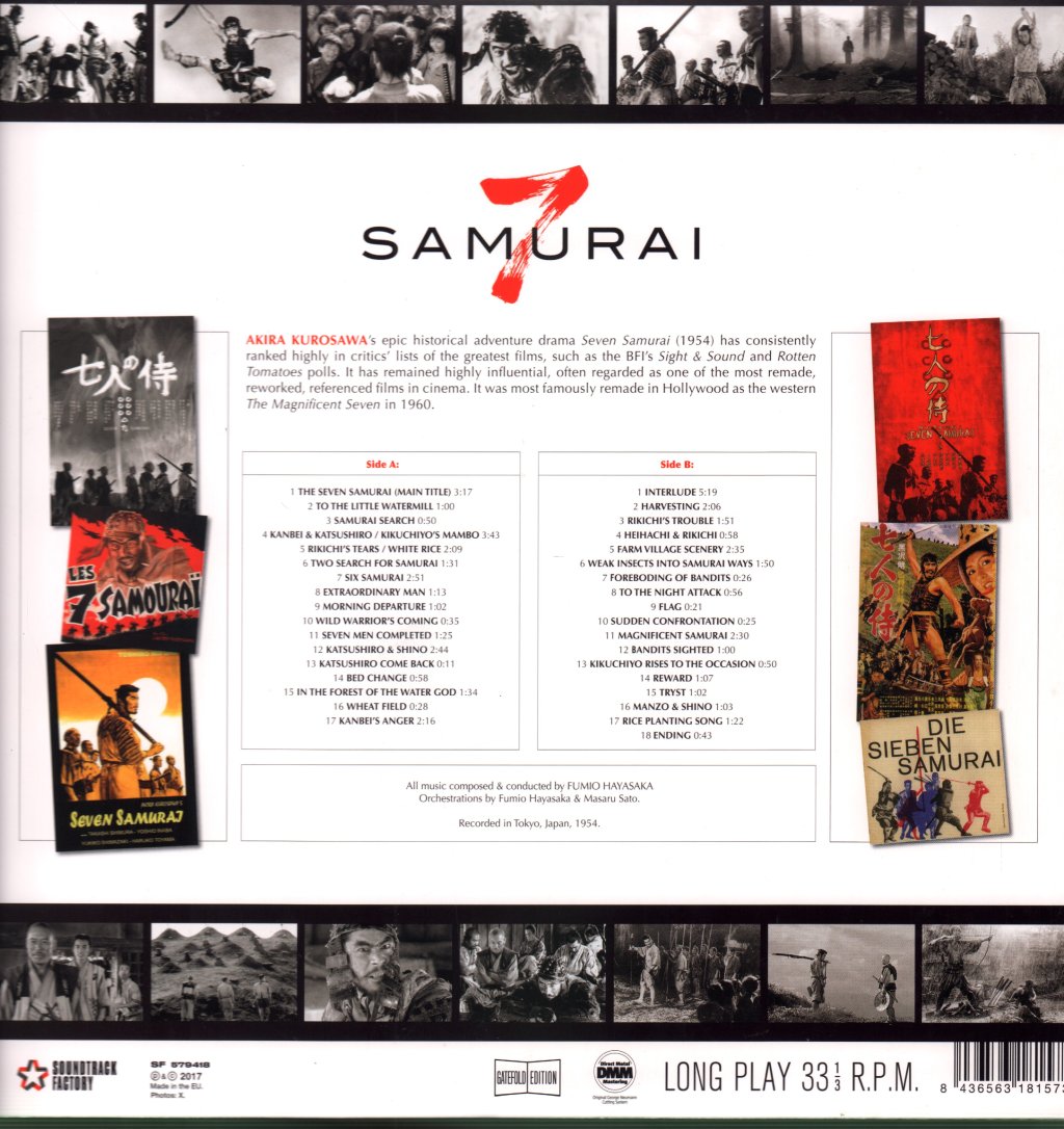 Fumio Hayasaka - Seven Samurai (Original Motion Picture Soundtrack) - Lp