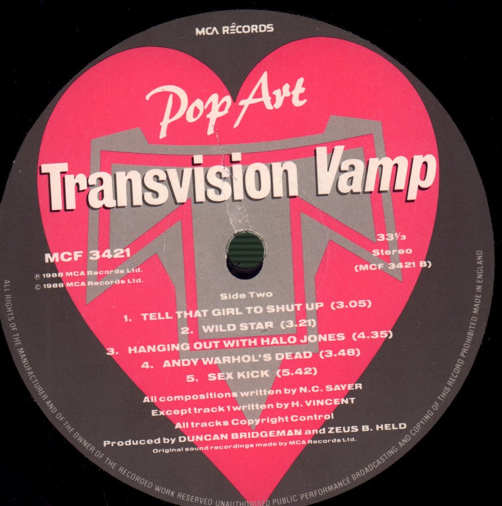 Transvision Vamp - Pop Art - Lp