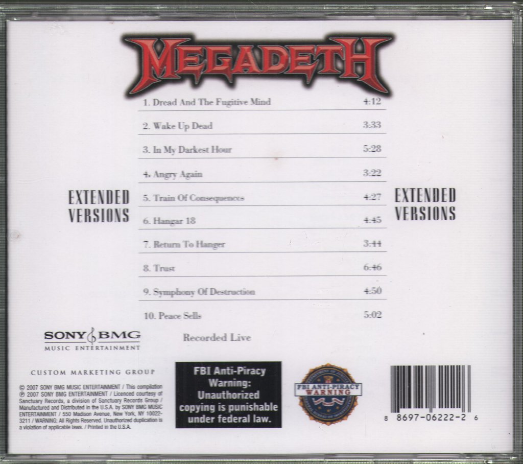 Megadeth - Extended Versions - Cd