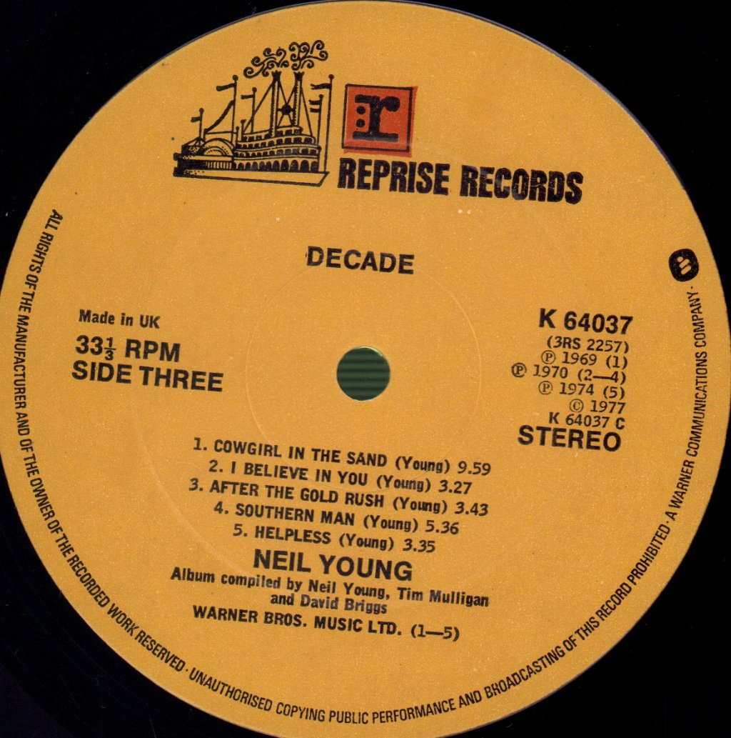 Neil Young - Decade - Triple Lp