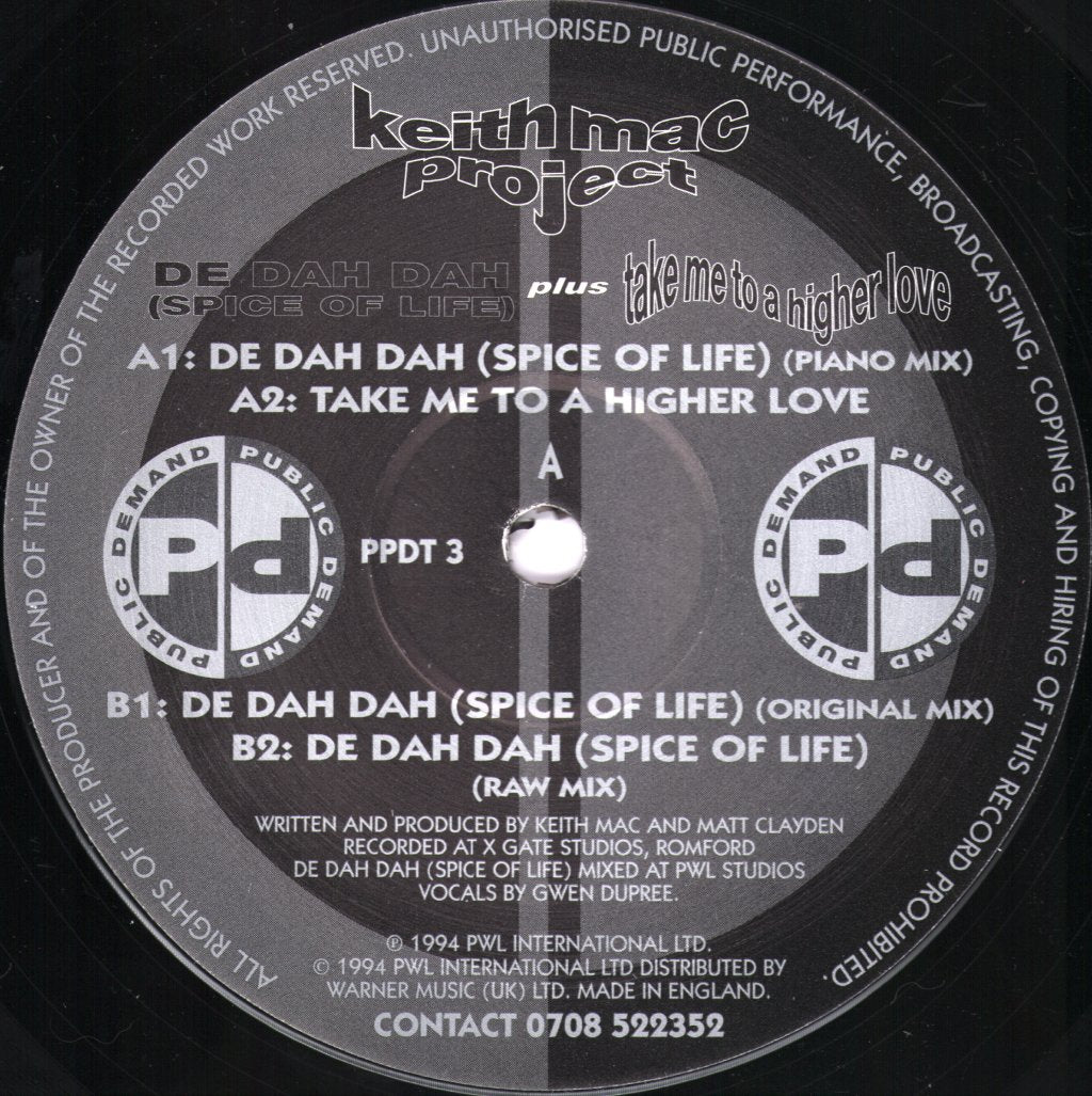 Keith Mac Project - De Dah Dah (Spice Of Life) - 12 Inch