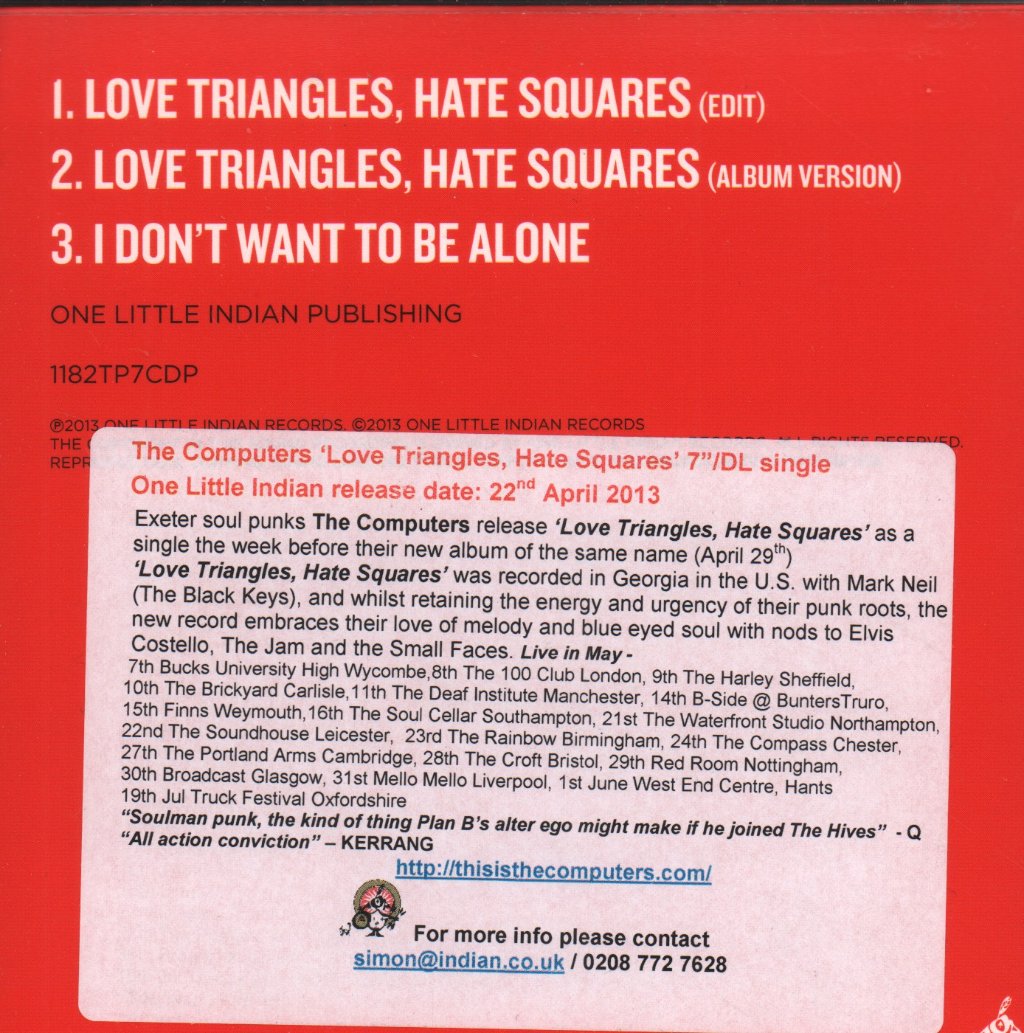 Computers - Love Triangles, Hate Squares - Cd
