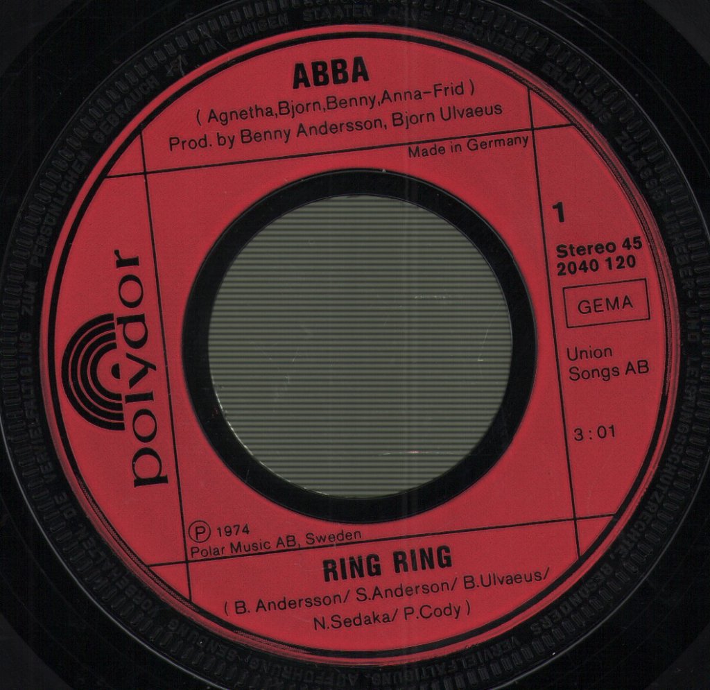 ABBA - Ring Ring / Honey Honey - 7 Inch