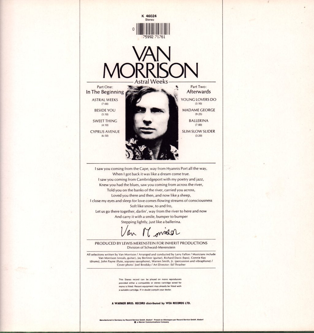 Van Morrison - Astral Weeks - Lp