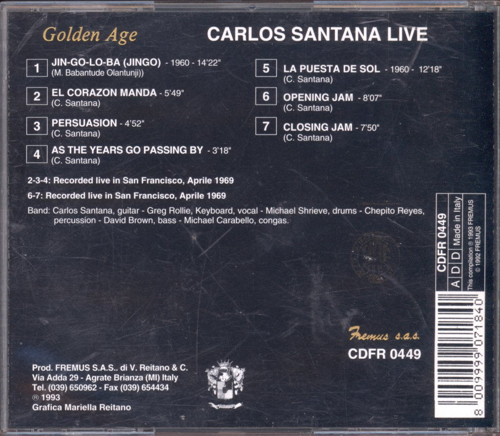 Carlos Santana - Golden Age - Cd