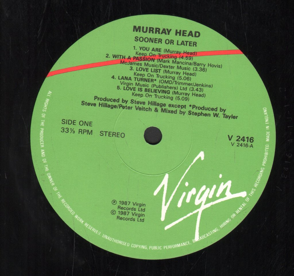 Murray Head - Sooner Or Later - Lp