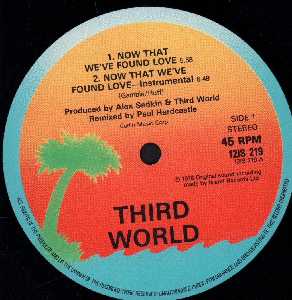 Third World (Reggae) - Now That We've Found Love - 12 Inch