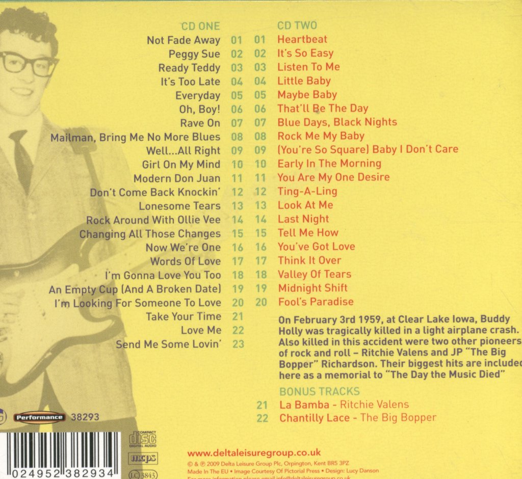 Buddy Holly - Heartbeats - The Original Recordings - Double Cd