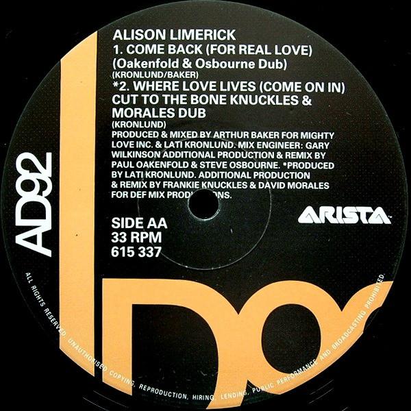 Alison Limerick - Hear My Call - 12 Inch