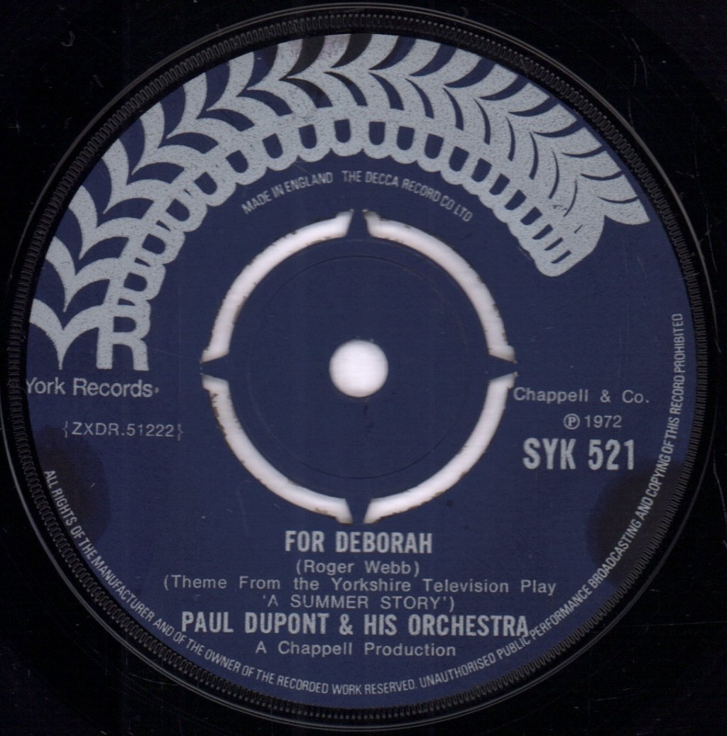 Paul DuPont And His Orchestra - A Place In The Sun - 7 Inch