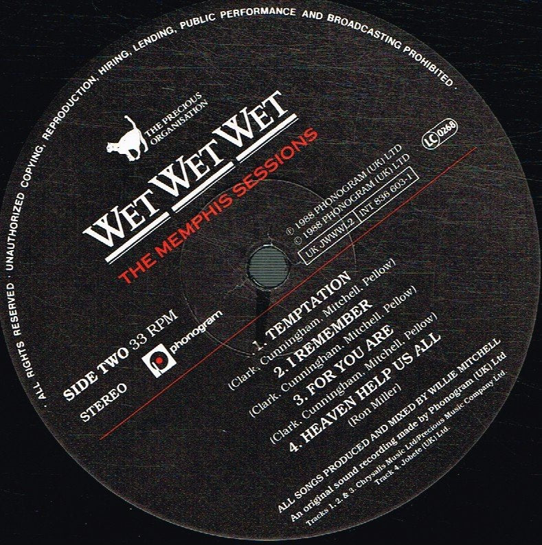 Wet Wet Wet - Memphis Sessions - Lp