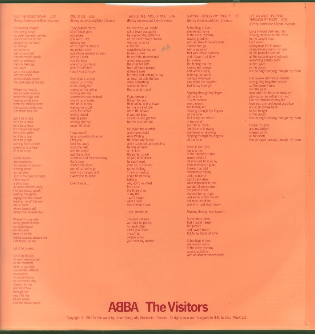 ABBA - Visitors - Lp