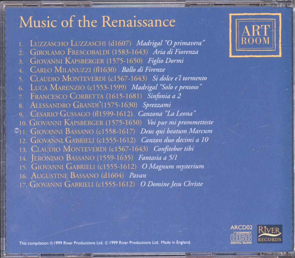 Various Artists - Music Of The Renaissance - Cd