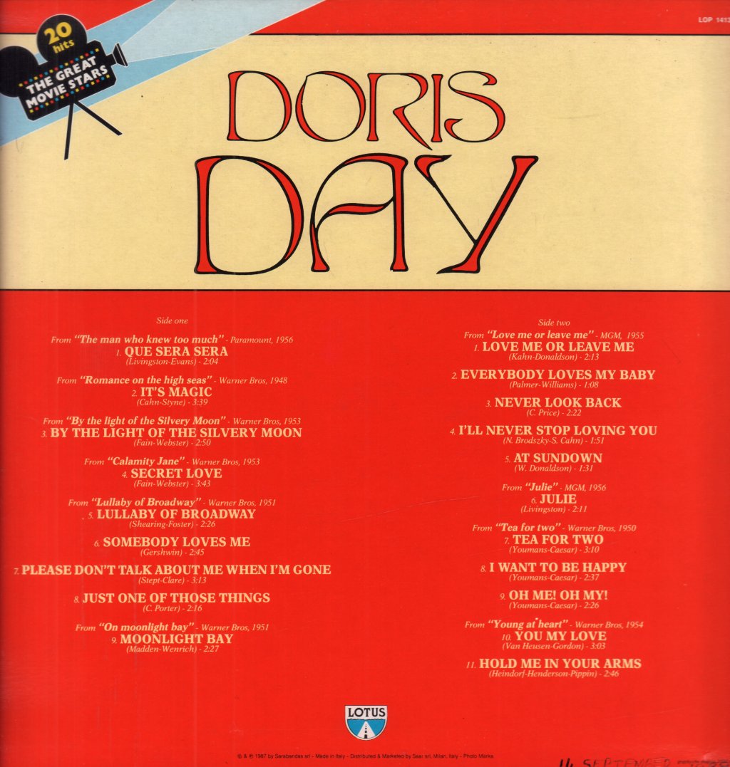Doris Day - Great Movie Stars - Lp