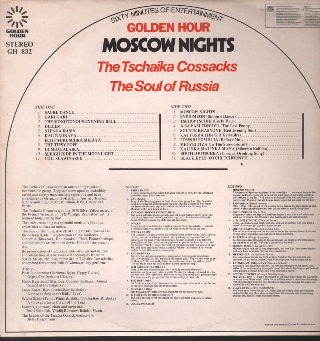 Tschaika Cossacks - Moscow nights - Lp