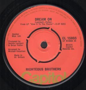 Righteous Brothers - Dream On - 7 Inch