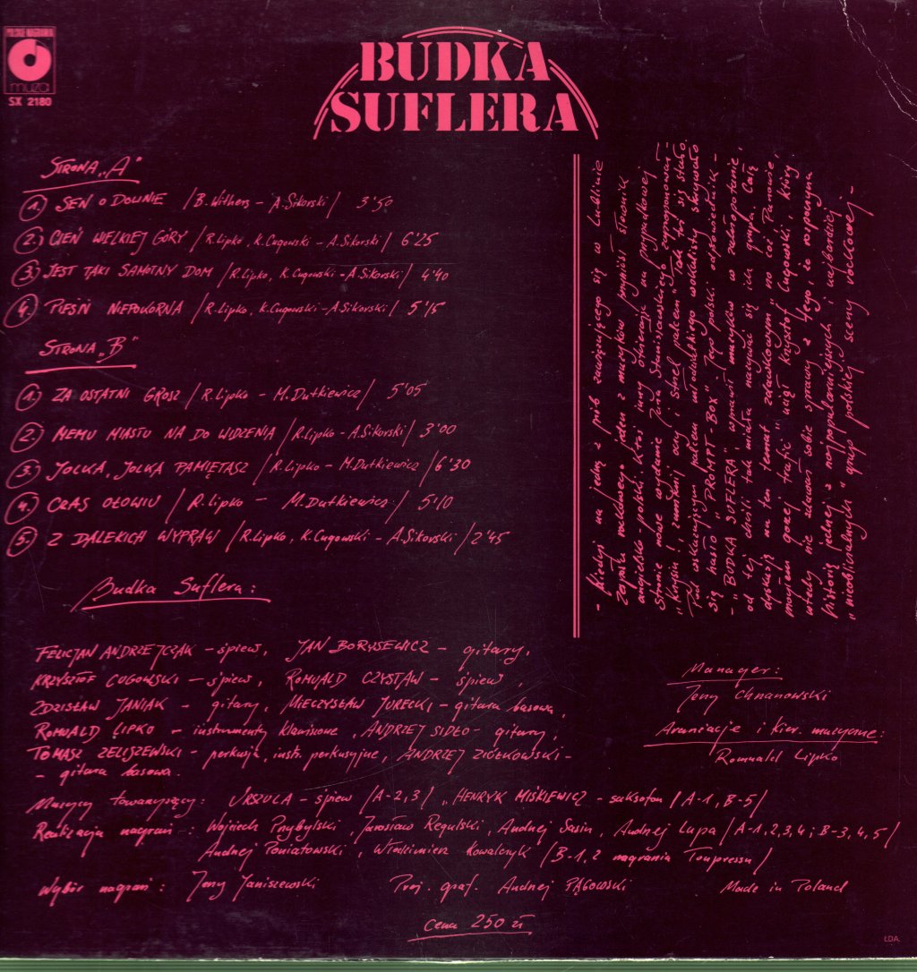 Budka Suflera - 1974 - 1984 - Lp