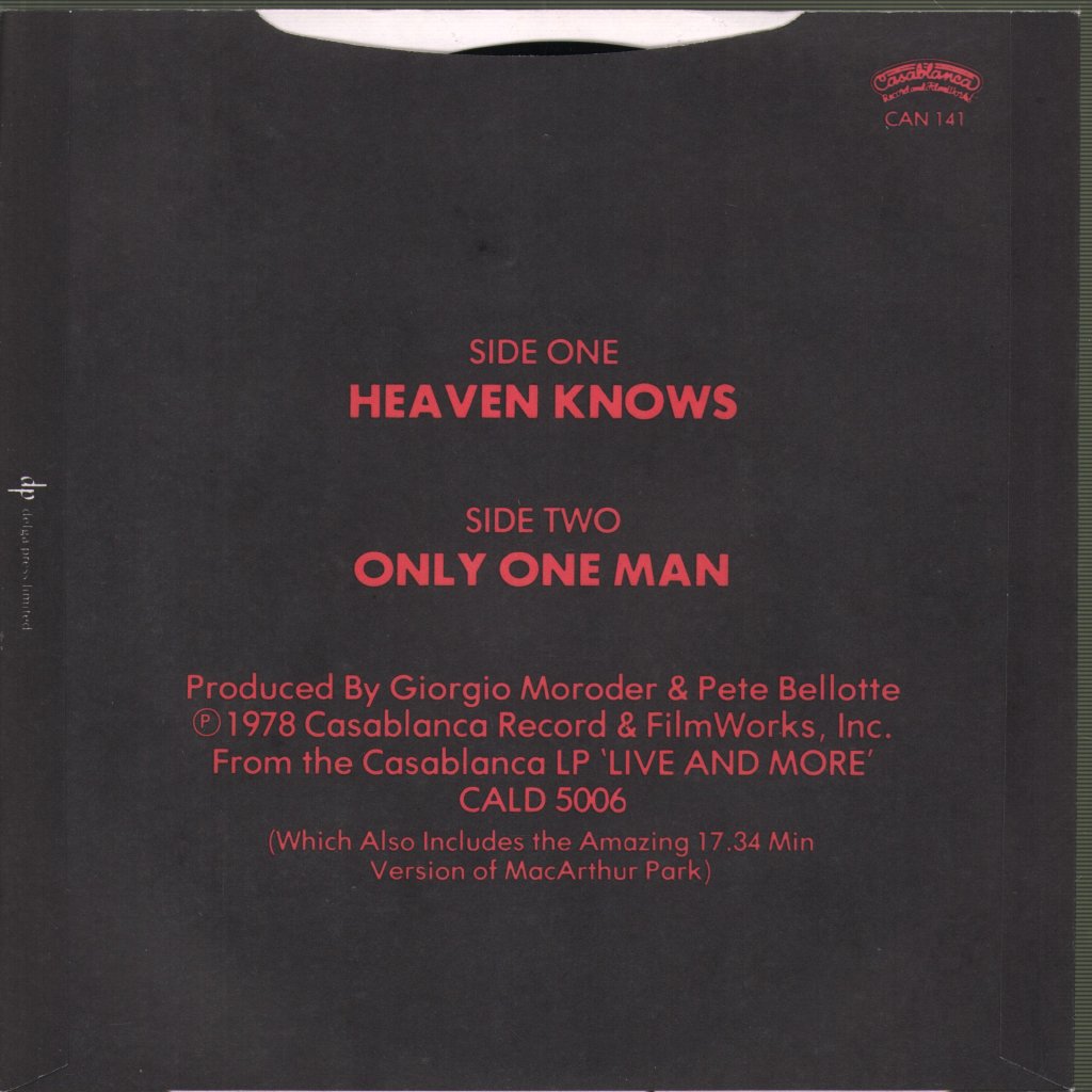 Donna Summer - Heaven Knows - 7 Inch