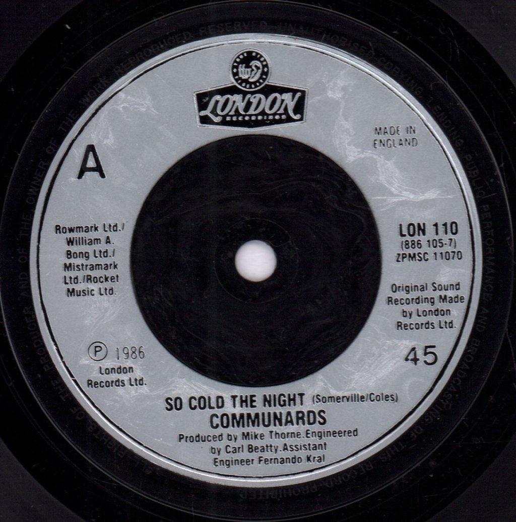 Communards - So Cold The Night - 7 Inch
