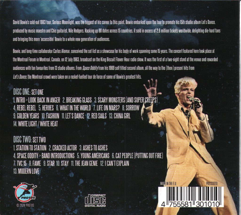 David Bowie - Olympic Stadium Montreal 1983 Serious Moonlight Tour - Double Cd