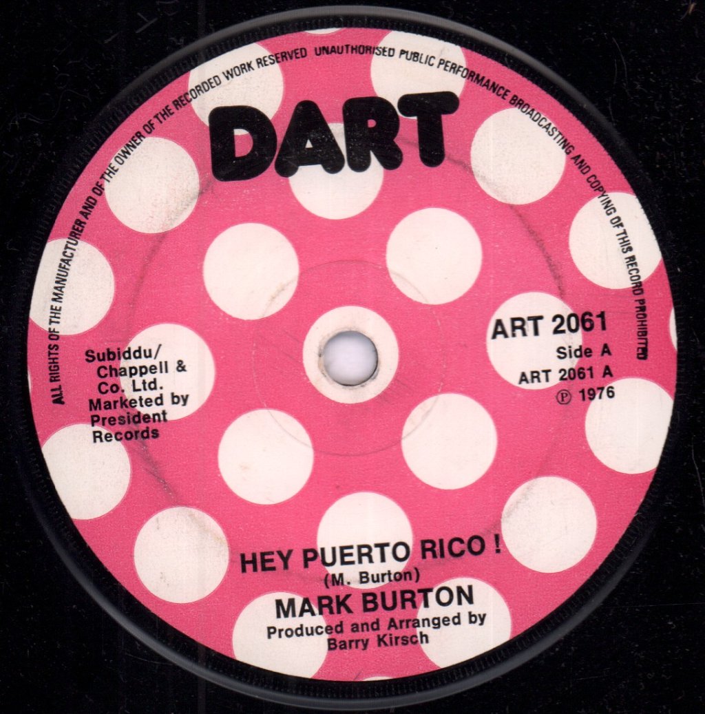 Mark Burton - Hey Puerto Rico - 7 Inch